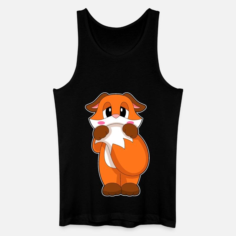 Fuchs Schüchtern - Männer Bio Tank Top - Schwarz