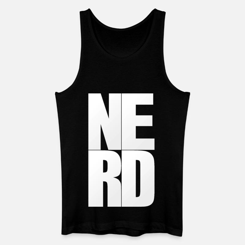 NERDY forever - NERD - Männer Bio Tank Top - Schwarz