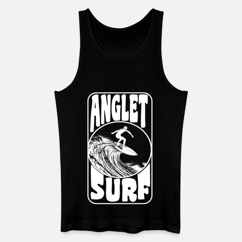 ANGLET - Männer Bio Tank Top - Schwarz