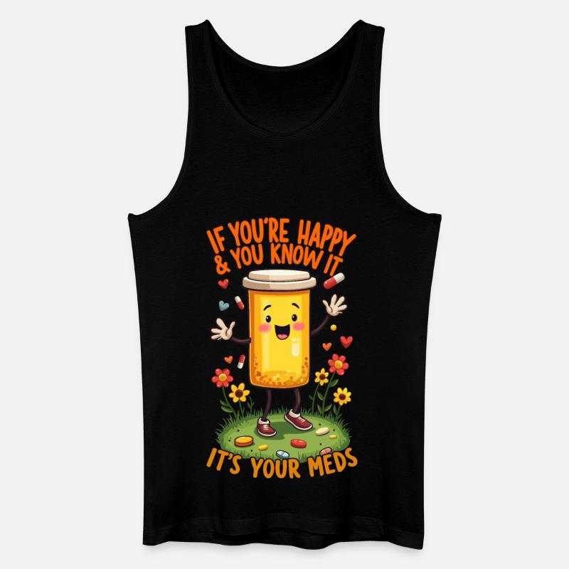 Glückliche Medikamente - Männer Bio Tank Top - Schwarz
