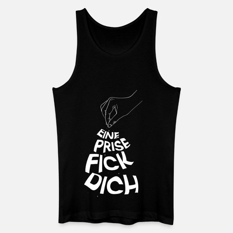 Eine Prise Fick Dich - Männer Bio Tank Top - Schwarz