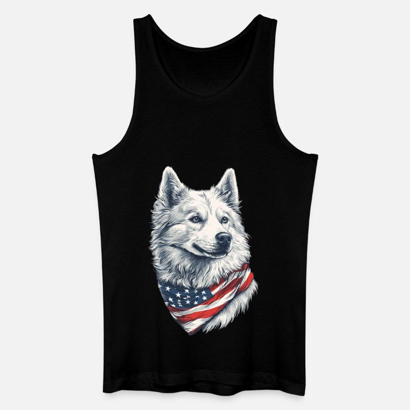 Samojede - Männer Bio Tank Top - Schwarz