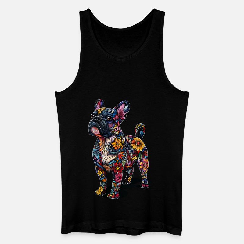 Bulldogge - Männer Bio Tank Top - Schwarz