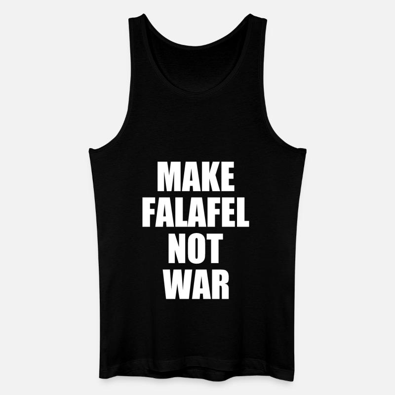 Make falafel not war - Débardeur bio Homme - noir