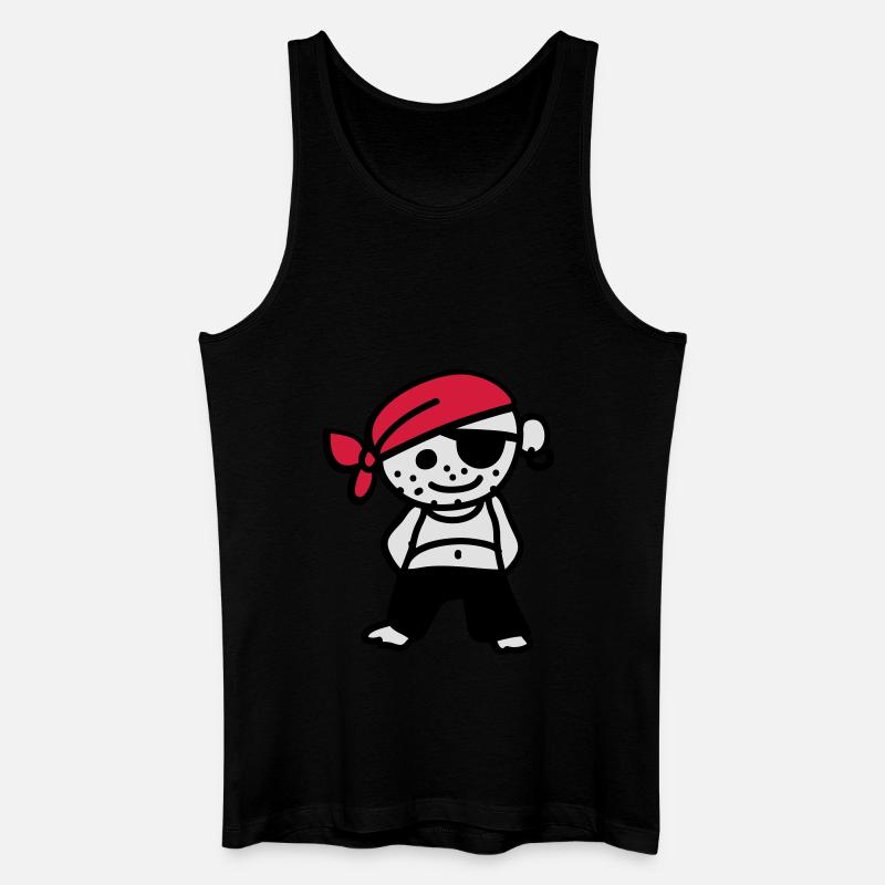 Pirat - Männer Bio Tank Top - Schwarz