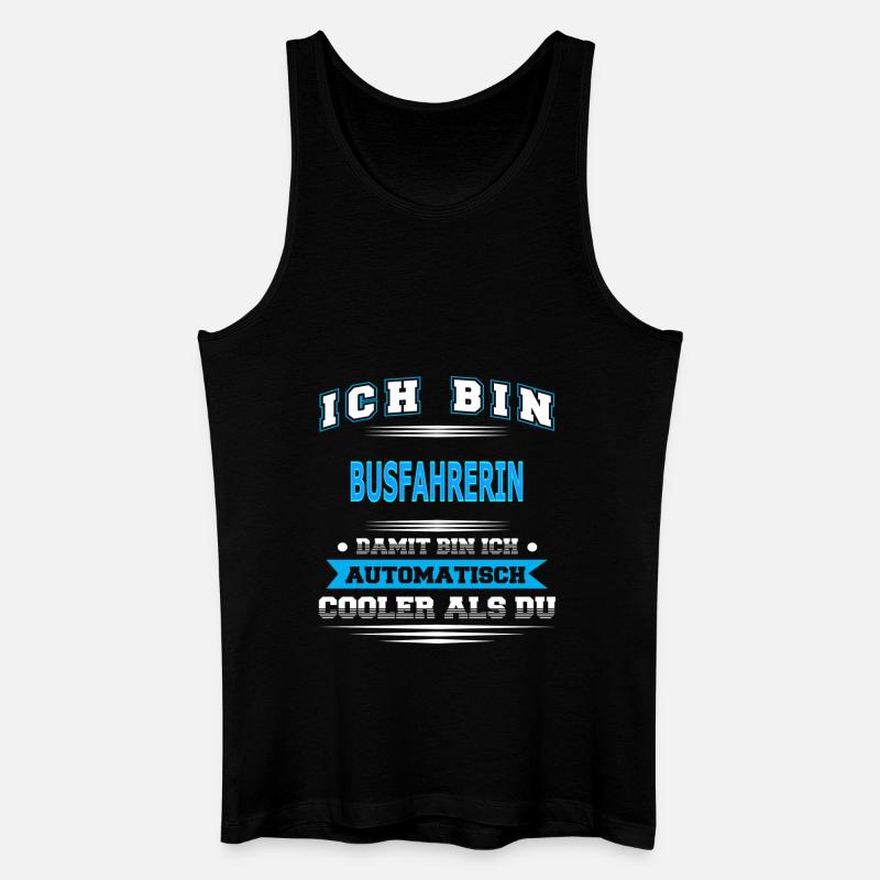BUSFAHRERIN - Männer Bio Tank Top - Schwarz