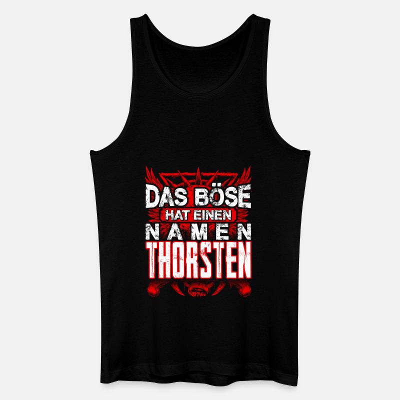THORSTEN - Name - Männer Bio Tank Top - Schwarz