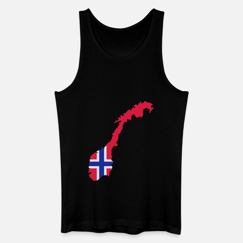 Norwegen - Männer Bio Tank Top - Schwarz