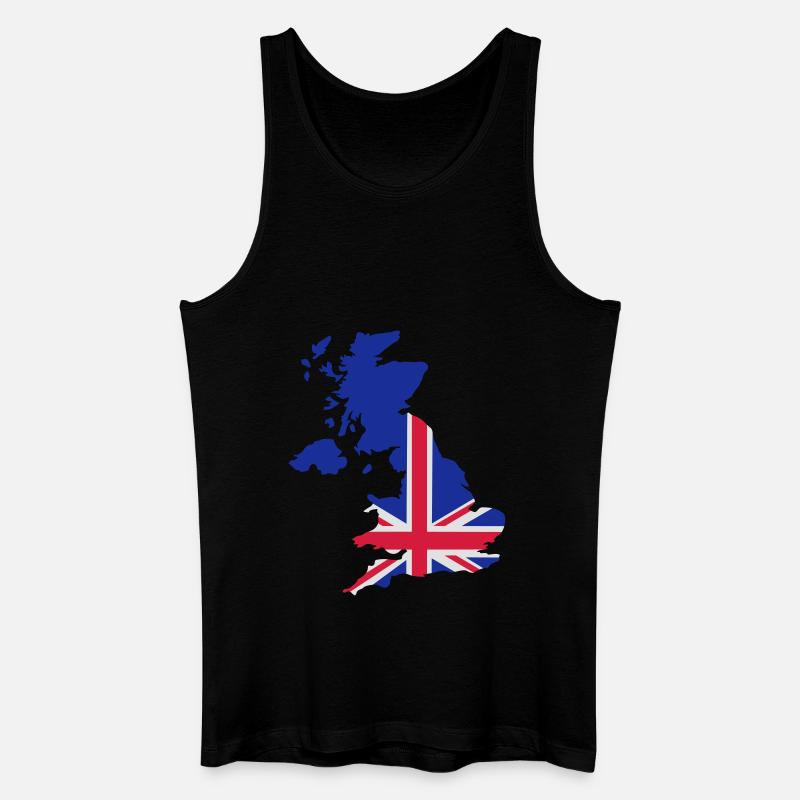 Großbritannien - Männer Bio Tank Top - Schwarz