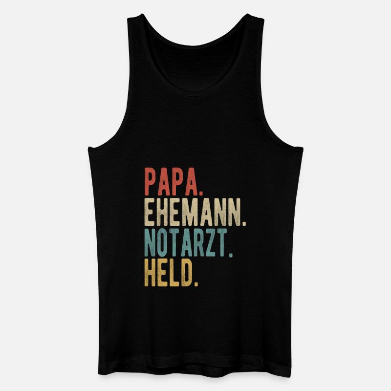 Notarzt Papa Ehemann Held - Männer Bio Tank Top - Schwarz