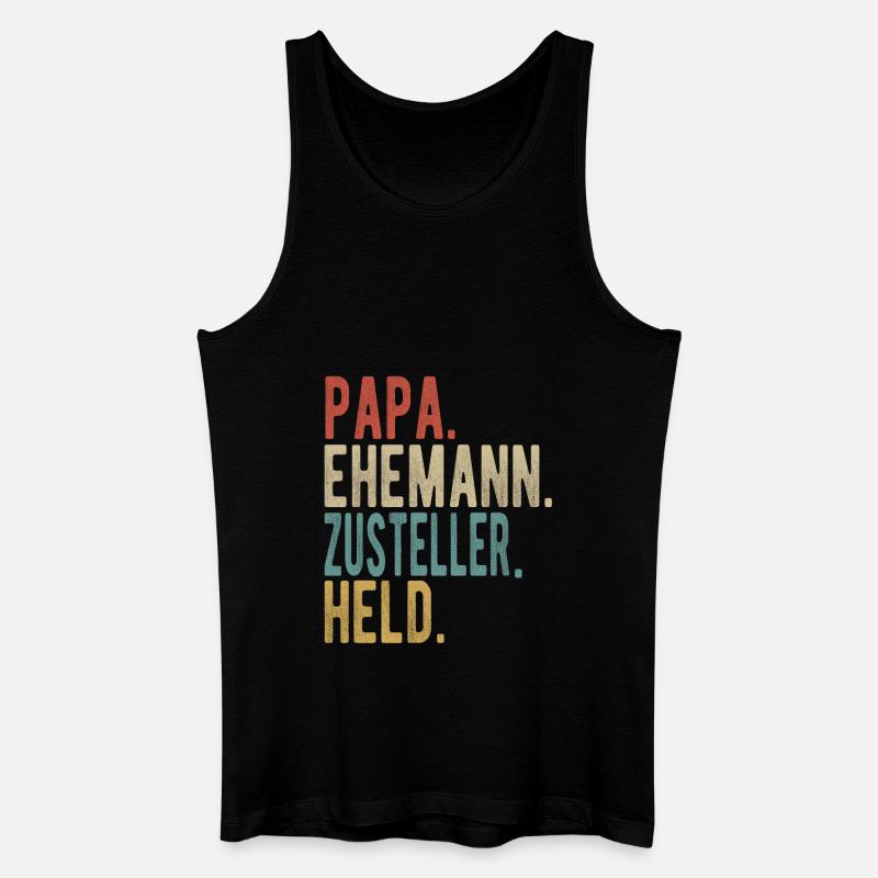 Zusteller Papa Ehemann Held - Männer Bio Tank Top - Schwarz
