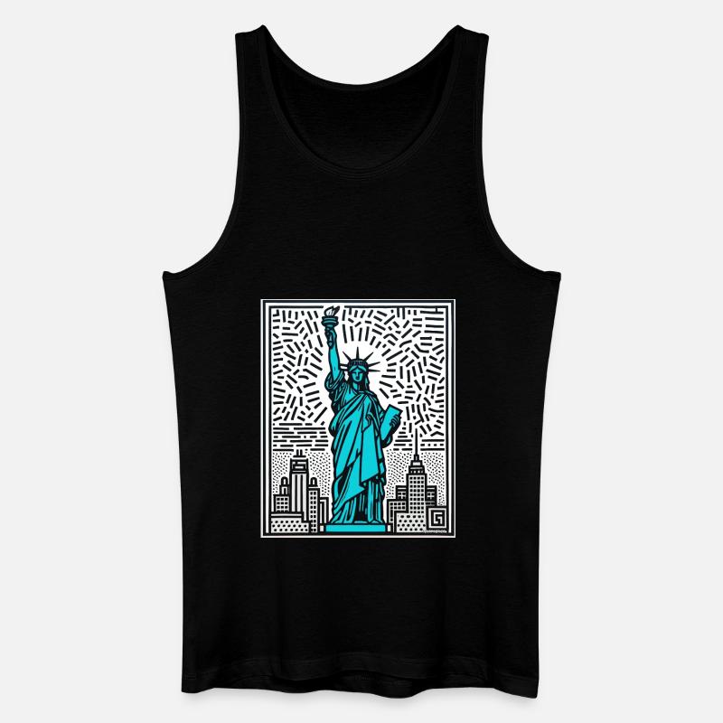 FreiheitsstatueNew York - Männer Bio Tank Top - Schwarz