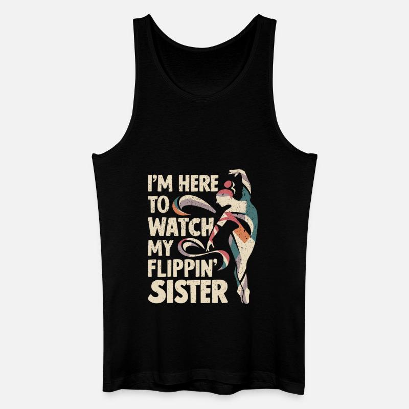 Stolzer Zuschauer – Schwester - Männer Bio Tank Top - Schwarz