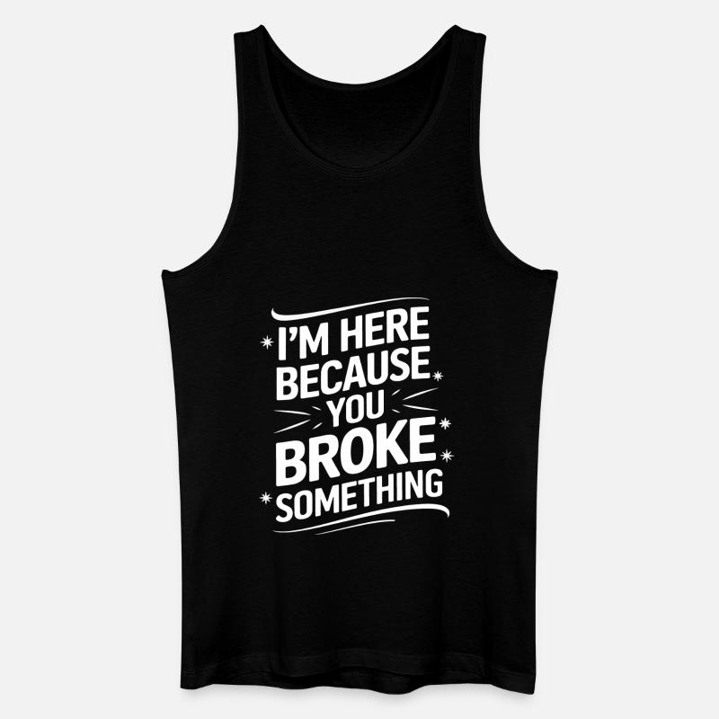 Technischer Support Computerfreak Nerd - Männer Bio Tank Top - Schwarz