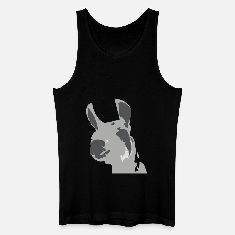 lama - Männer Bio Tank Top - Schwarz