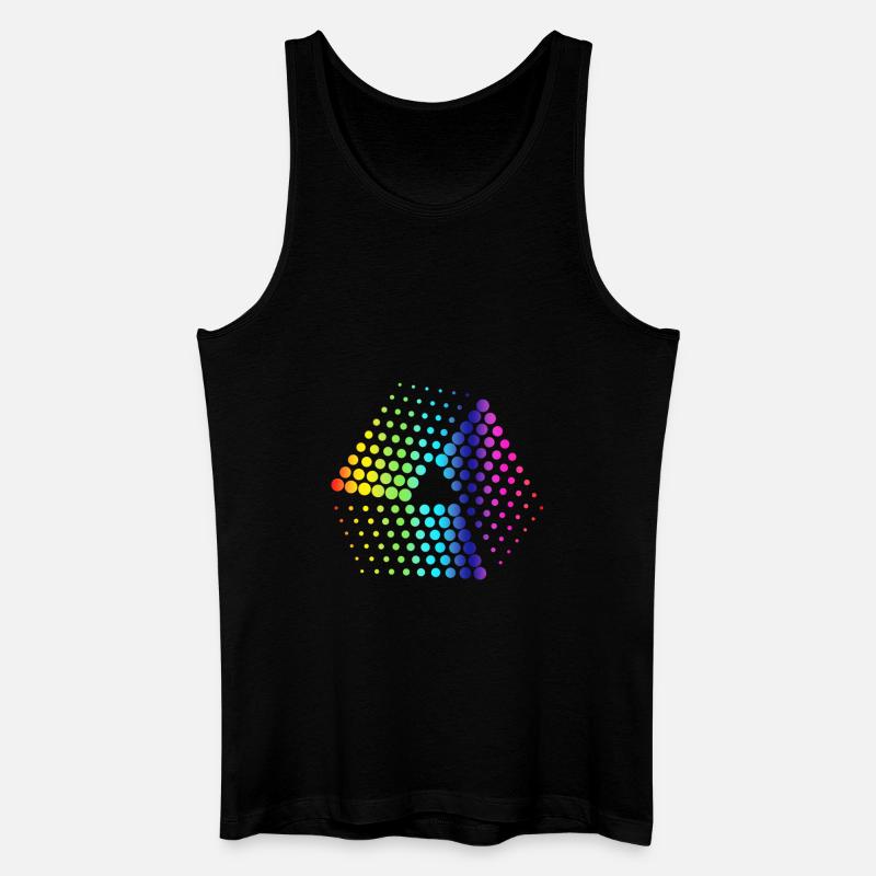 abstrakte punkte - Männer Bio Tank Top - Schwarz