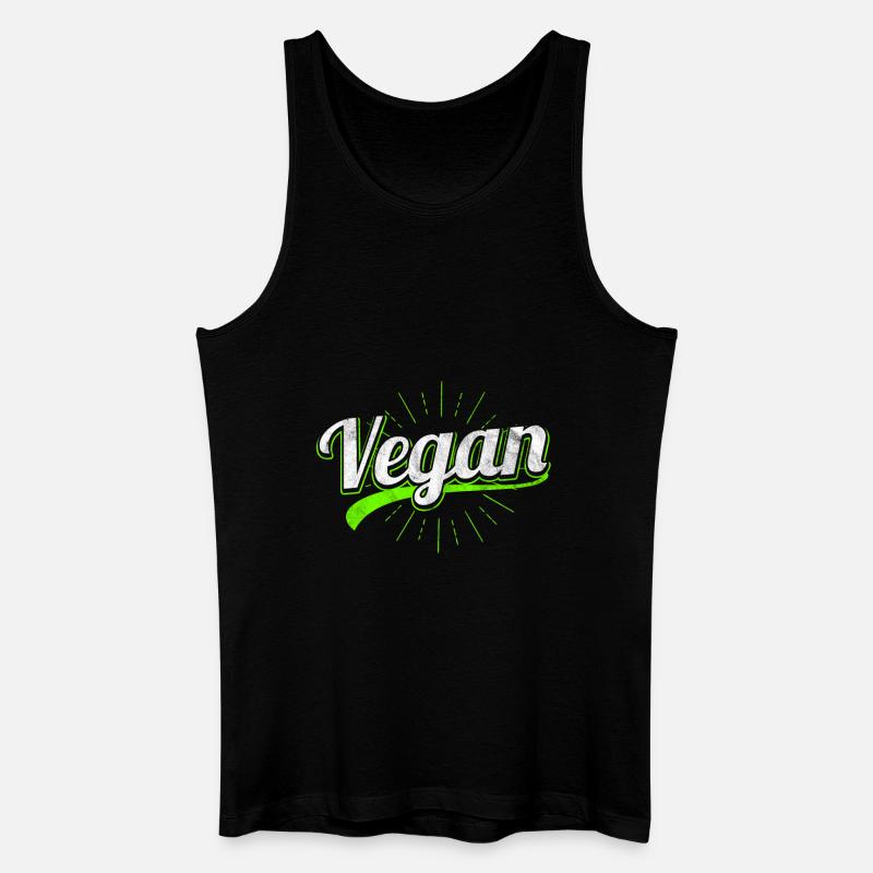 Ich bin Veganer - Männer Bio Tank Top - Schwarz