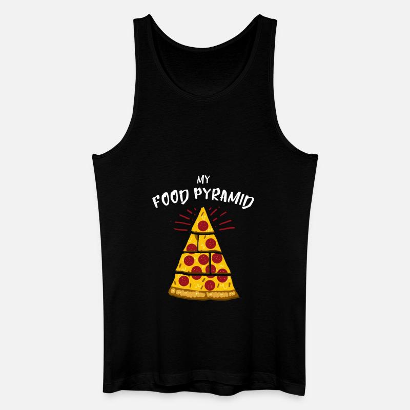Ernährungspyramide Pizza Geschenk - Männer Bio Tank Top - Schwarz