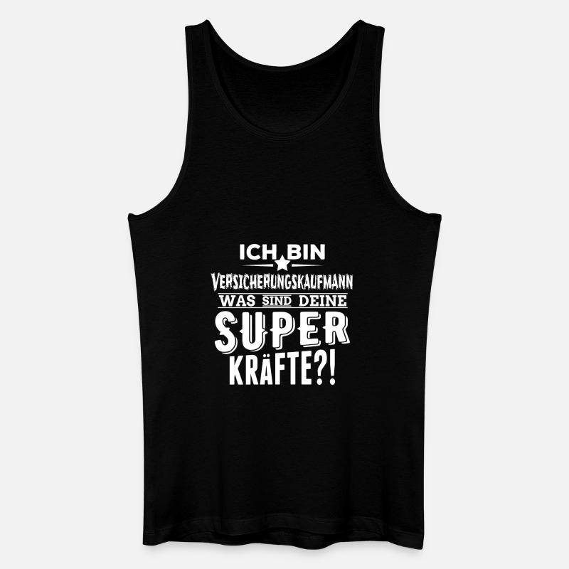 ich bin Versicherungskaufmann - deine Superkräfte? - Männer Bio Tank Top - Schwarz