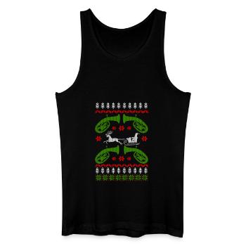 Musician baritone ugly christmas - Men’s Organic Tank Top - black - Front