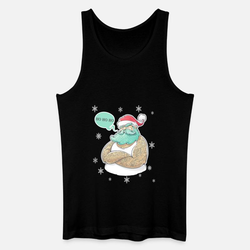 Santa Tattoo - Männer Bio Tank Top - Schwarz