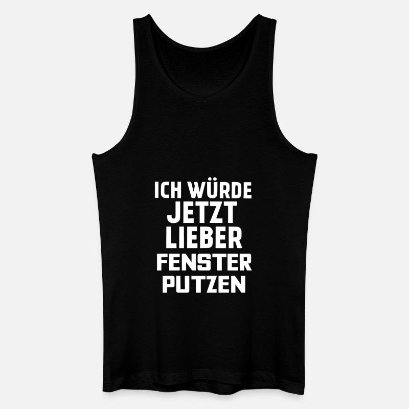 FENSTER PUTZEN - Männer Bio Tank Top - Schwarz