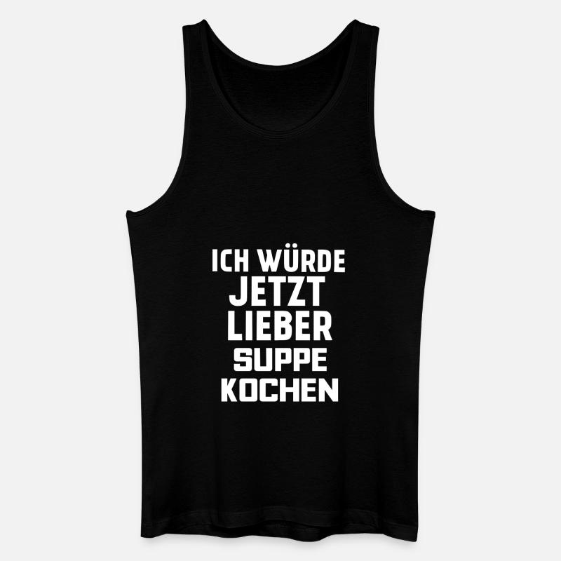SUPPE KOCHEN - Männer Bio Tank Top - Schwarz