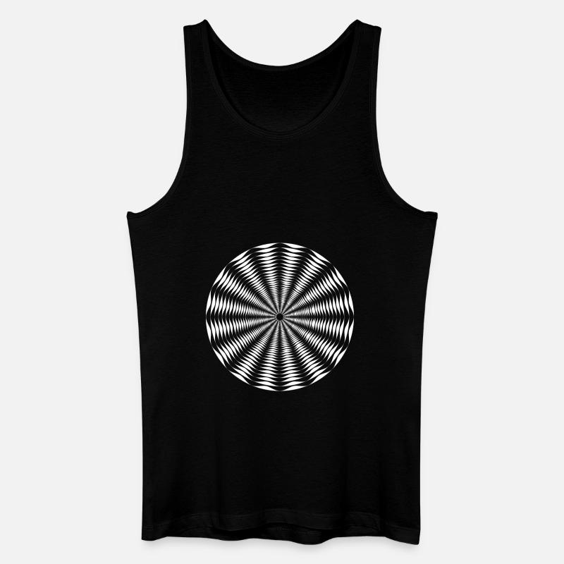 Optische Täuschung - Männer Bio Tank Top - Schwarz