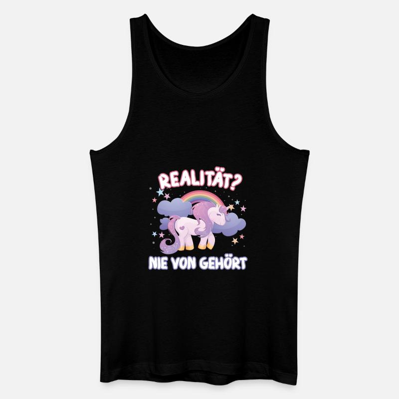 Einhorn - Männer Bio Tank Top - Schwarz