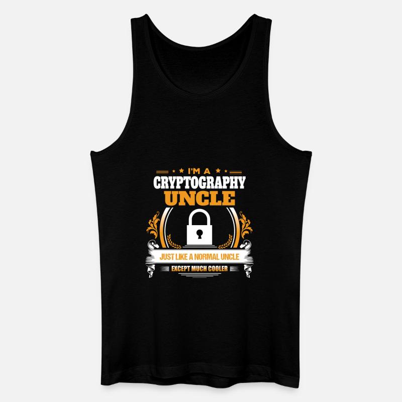 Kryptographie-Onkel-Hemd-Geschenk-Idee - Männer Bio Tank Top - Schwarz