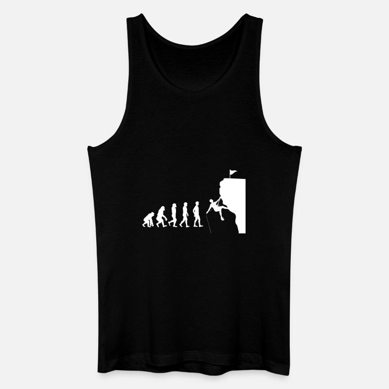 escalade d'évolution - Débardeur bio Homme - noir