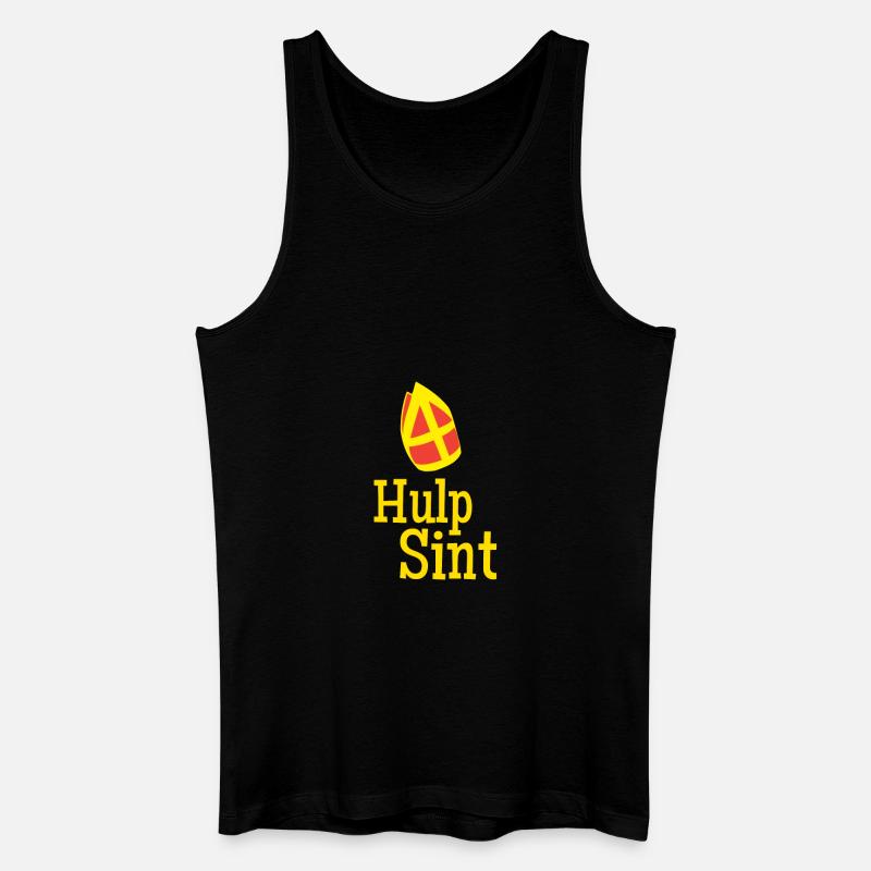 Hulp Sint Sinterklaas - Männer Bio Tank Top - Schwarz
