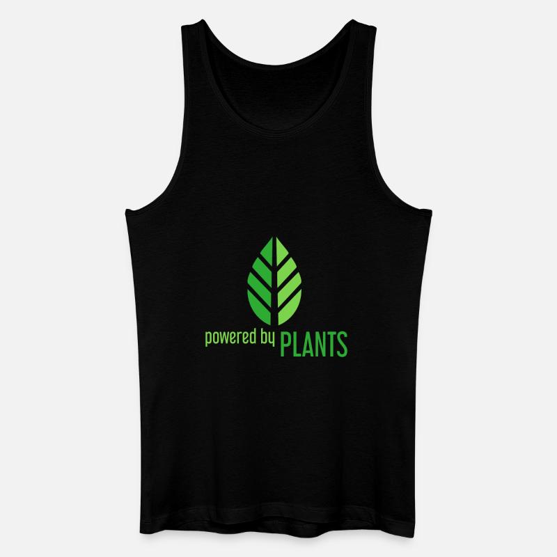 Powered by Plants - Männer Bio Tank Top - Schwarz