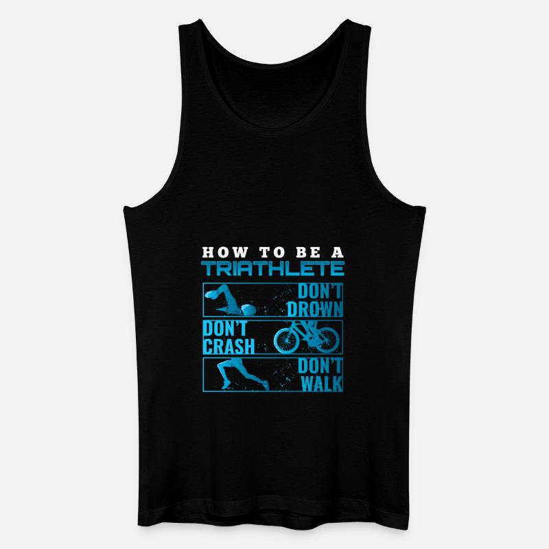 Triathlon Tshirt Geschenk Evolution Männer - Männer Bio Tank Top - Schwarz