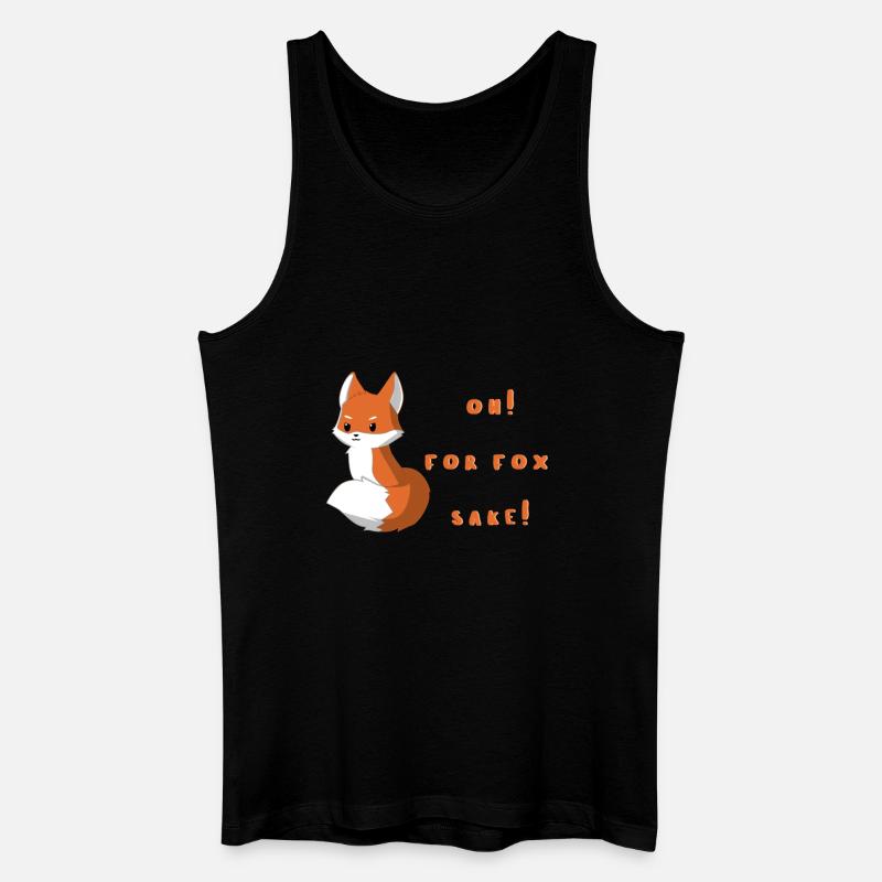 Fuchs - Füchse - Verdammt - Geschenk - Fox - Männer Bio Tank Top - Schwarz