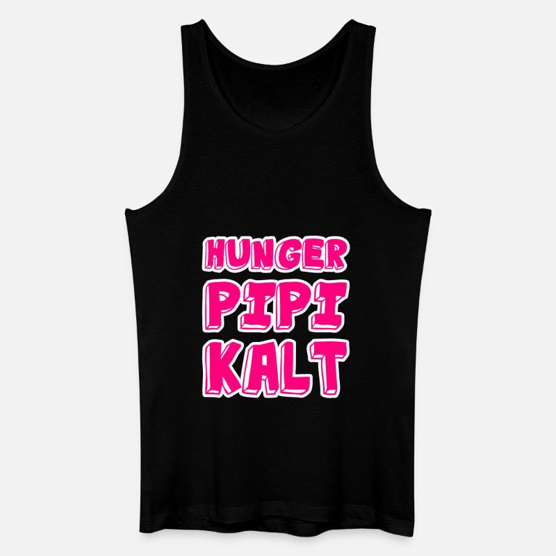 Hunger Pipi Kalt - Männer Bio Tank Top - Schwarz