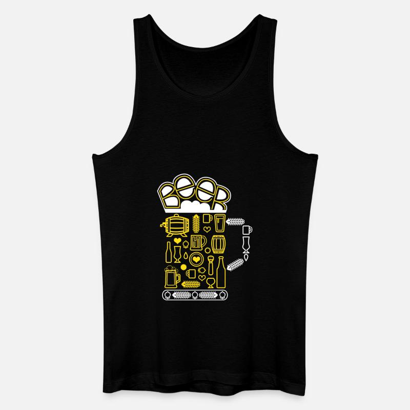 Bier Bier Craft Bier - Männer Bio Tank Top - Schwarz