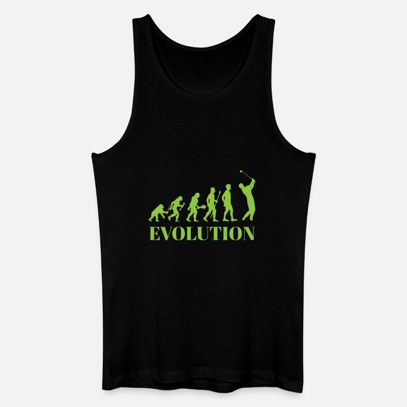 Evolution - Golf - Funny - Fun - Gift - Men’s Organic Tank Top - black