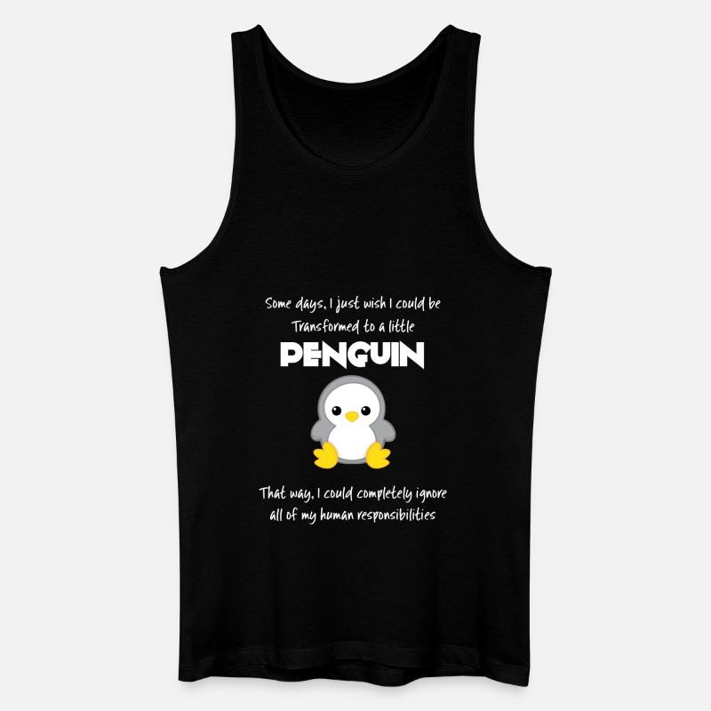 Pinguin - Erwachsen - Sarkasmus - Geschenk - Fun - Männer Bio Tank Top - Schwarz