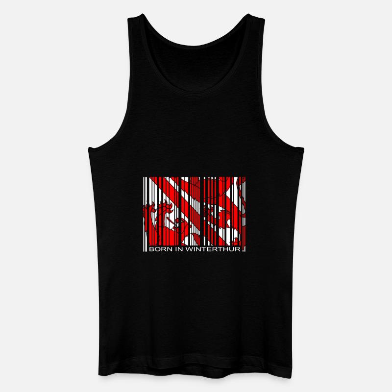 Born in Winterthur - Männer Bio Tank Top - Schwarz