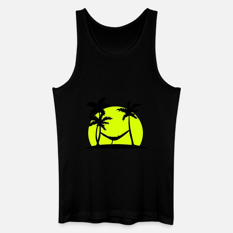Hängematte im Paradies - Männer Bio Tank Top - Schwarz