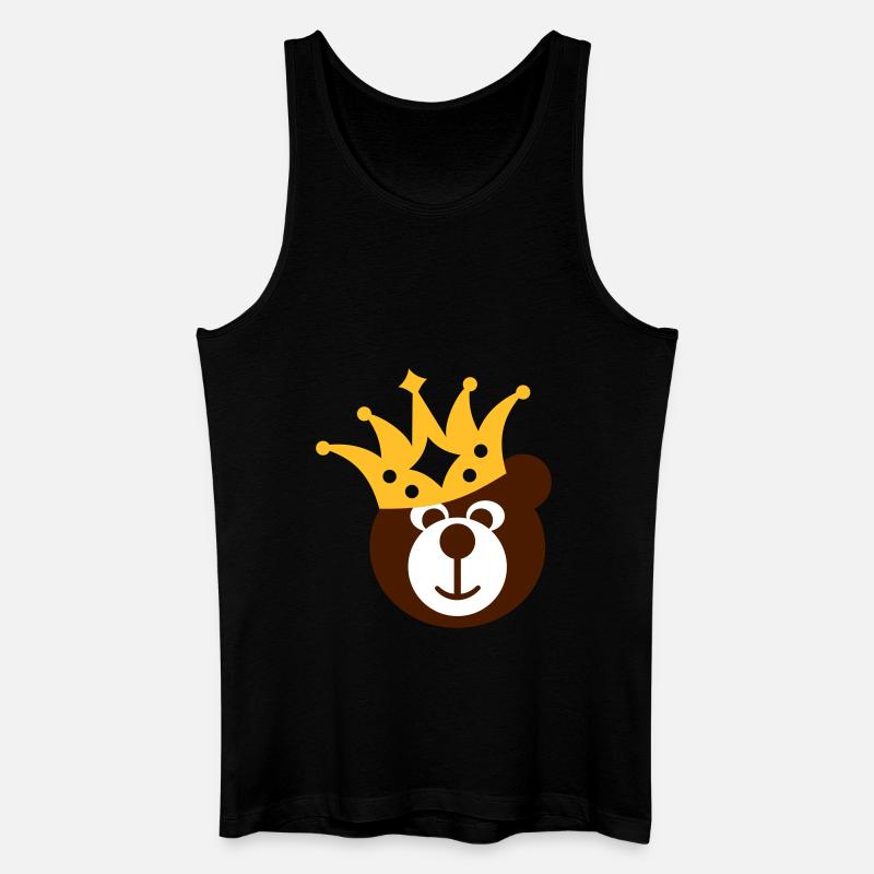 BÄR mit KRONE - Männer Bio Tank Top - Schwarz