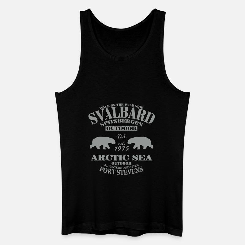Spitsbergen - Svalbard - Spitzbergen - Polarbear - Männer Bio Tank Top - Schwarz