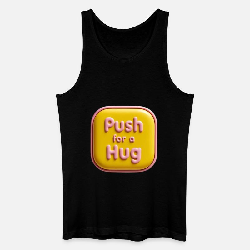 Push for ahug - Männer Bio Tank Top - Schwarz