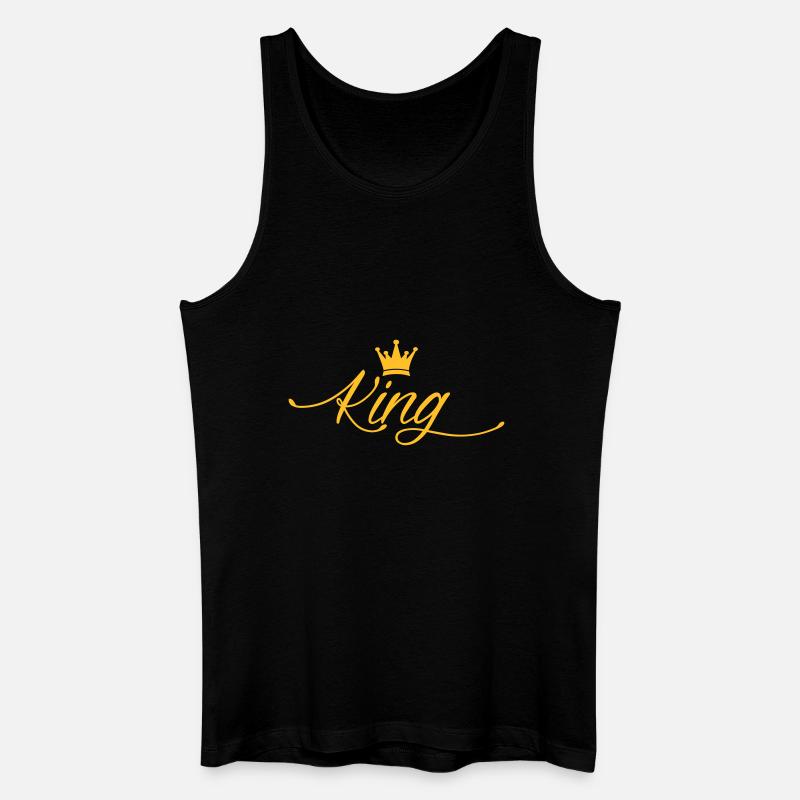 king - Männer Bio Tank Top - Schwarz