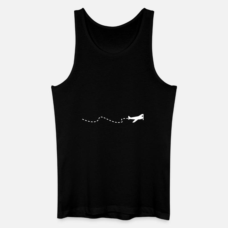 Flugzeug / flying plain (1c) - Männer Bio Tank Top - Schwarz