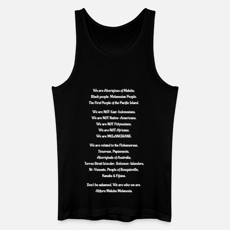 Aborigines oder Maluku - Männer Bio Tank Top - Schwarz
