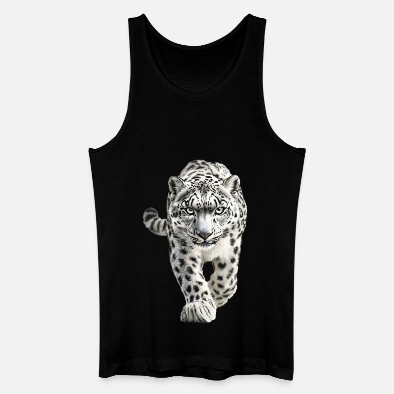 Schneeleopard - Männer Bio Tank Top - Schwarz