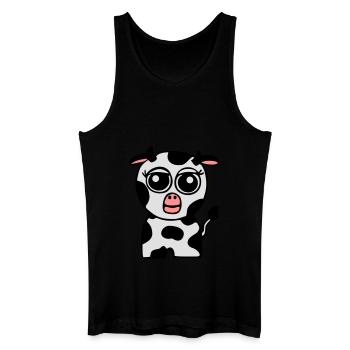 Kleine Kuh - Männer Bio Tank Top - Schwarz - Vorne