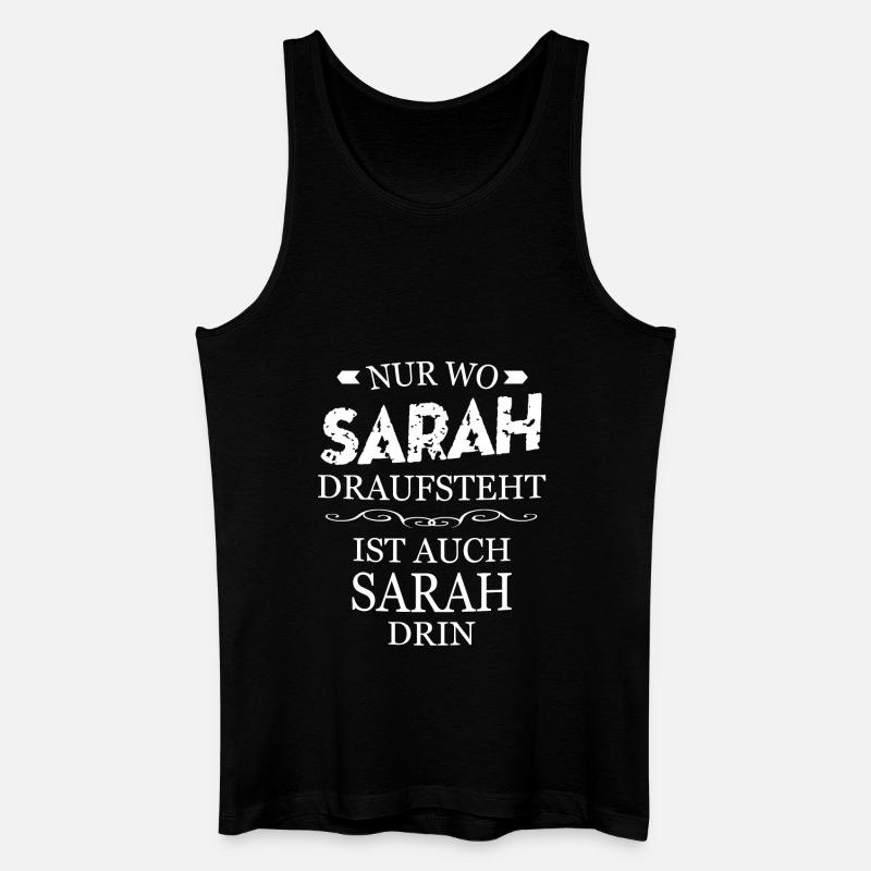 Sarah - Männer Bio Tank Top - Schwarz
